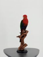 Taxidermie Koningsparkiet op houten stronk